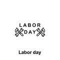 Labor day outline icon. Element of labor day illustration icon. Signs and symbols can be used for web, logo, mobile app, UI, UX Royalty Free Stock Photo