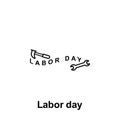 Labor day outline icon. Element of labor day illustration icon. Signs and symbols can be used for web, logo, mobile app, UI, UX Royalty Free Stock Photo