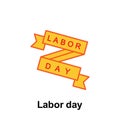 Labor day outline icon. Element of labor day illustration icon. Signs and symbols can be used for web, logo, mobile app, UI, UX Royalty Free Stock Photo