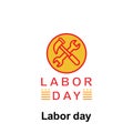 Labor day outline icon. Element of labor day illustration icon. Signs and symbols can be used for web, logo, mobile app, UI, UX Royalty Free Stock Photo