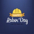 Labor day. Poster happy labour day. May celebration. Vector Royalty Free Stock Photo