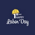Labor day. Poster happy labour day. May celebration. Vector Royalty Free Stock Photo