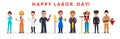 Labor Day poster. People of different occupations Royalty Free Stock Photo