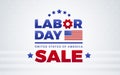 Labor Day sale banner template design - American flag, Labor Day USA logo Royalty Free Stock Photo