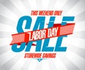 Labor day sale retro design.