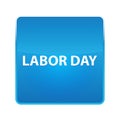 Labor Day shiny blue square button Royalty Free Stock Photo