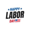 Labor Day. Typography logo for USA Labor Day. Happy Labor Day USA 4th of September Royalty Free Stock Photo