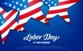 Labor Day. USA Labor Day background. Banner with stars of USA flag and typography Royalty Free Stock Photo