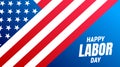Labor Day USA. USA Labor Day background. Banner with USA flag and typography. 4th of September USA Labor Day holiday Royalty Free Stock Photo
