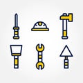 Labor Day Set Icon Vector Design Illustration Royalty Free Stock Photo