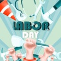 Labor Day is a day for workers around the world, such as traders, police, doctors, chefs, researchers, etc.. Royalty Free Stock Photo