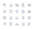 Labor efficiency line icons collection. Productivity, Effectiveness, Optimization, Streamlining, Performance, Capacity
