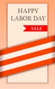 Labor happy day sale concept background, realistic style