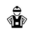 Black solid icon for Labor, toil and roustabout