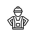 Black line icon for Labor, toil and roustabout