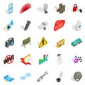 Labor icons set, isometric style Royalty Free Stock Photo