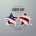Labor day sale promotion advertising banner