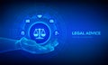 Labor law, Lawyer, Attorney at law, Legal advice concept on virtual screen. Internetlaw and cyberlaw as digital legal services or Royalty Free Stock Photo