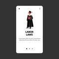 Labor Laws Professional Justice Judge Man Vector