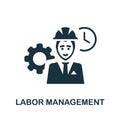 Labor Management icon. Simple element from management collection. Creative Labor Management icon for web design Royalty Free Stock Photo