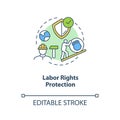 Labor rights protection concept icon