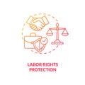 Labor rights protection concept icon