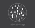 Labor shortage with many company need employee but lack of employee to work