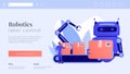 Labor substitution concept landing page.