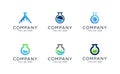 Laboratorium bottle logo collection template Royalty Free Stock Photo