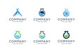 Laboratorium bottle logo collection template