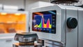 Laboratory Analyzer Displaying a Spectrum Graph, generative ai Royalty Free Stock Photo
