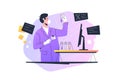 Laboratory assistant at chemical laboratory doing tests Royalty Free Stock Photo