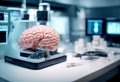 laboratory background medicine result science technology medical testing surgery concept digital innovative interface brain Royalty Free Stock Photo