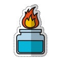 Laboratory burn isolated icon Royalty Free Stock Photo