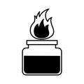 Laboratory burn isolated icon Royalty Free Stock Photo