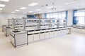 Laboratory casework with basin for medical and clinical experimental in laboratories room.