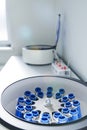 Laboratory centrifuge with samples Royalty Free Stock Photo