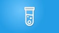 laboratory chemical beaker realistic icon. 3d line vector illustration. Top view