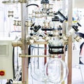 Laboratory chemical glass reactor Royalty Free Stock Photo