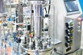 Laboratory chemical metal bioreactor and fermenter Royalty Free Stock Photo