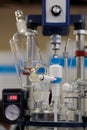 Laboratory chemical reactor with overhead stirrer Royalty Free Stock Photo