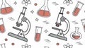 Laboratory & Chemistry Equipment Seamless Pattern, vector design Generative AI Royalty Free Stock Photo