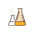 Laboratory Chemistry Flasks vector concept colored icon Royalty Free Stock Photo