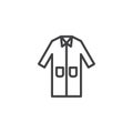 Laboratory coat line icon