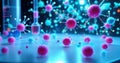 Laboratory developing artificial antibodies to neutralize evolving superbugs, utilizing advanced biotechnology