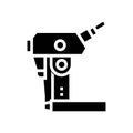 laboratory digital microscope glyph icon vector illustration