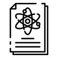 Laboratory documentation icon, outline style Royalty Free Stock Photo