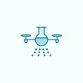 laboratory drone field outline icon