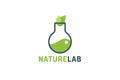 Laboratory ecology vector logo Royalty Free Stock Photo