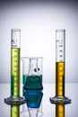 Laboratory equipment beakers test tubes Royalty Free Stock Photo